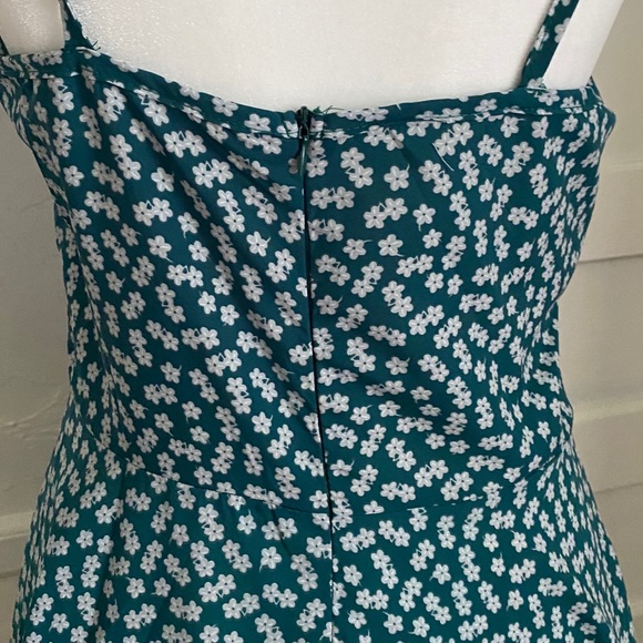 Silky Floral Mini Dress Tie Straps NWOT - Picture 3 of 6
